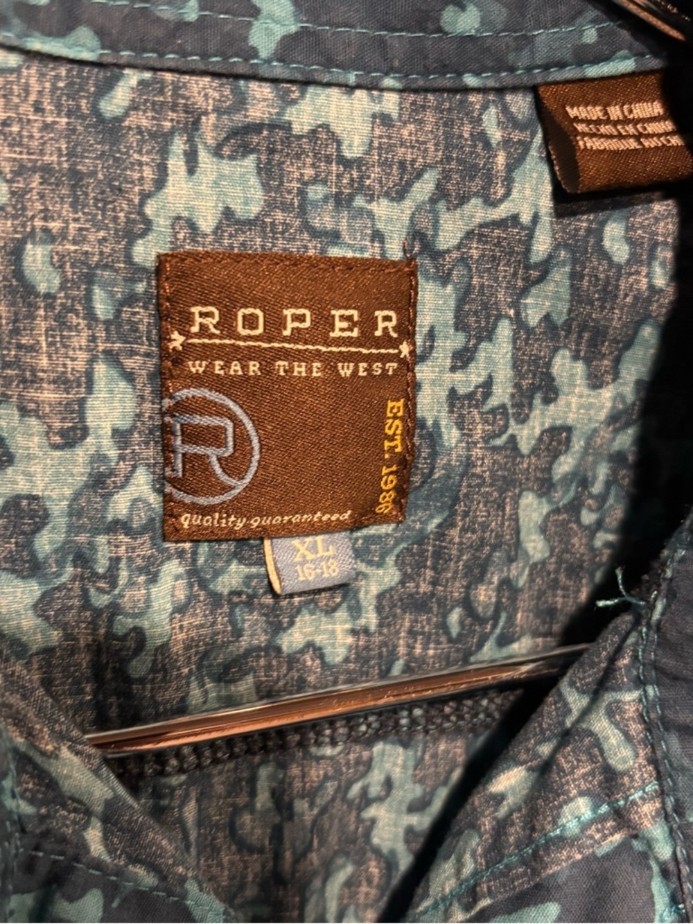 Kids Roper Patterned Western Button-Up Shirt - Picture 3 of 4